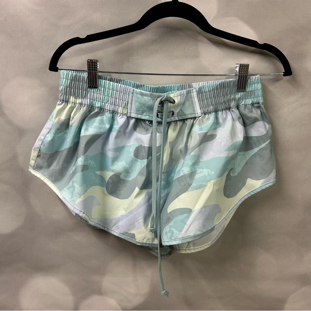 Free People Movement blue camouflage medium shorts. These are a‎ blue & lavender